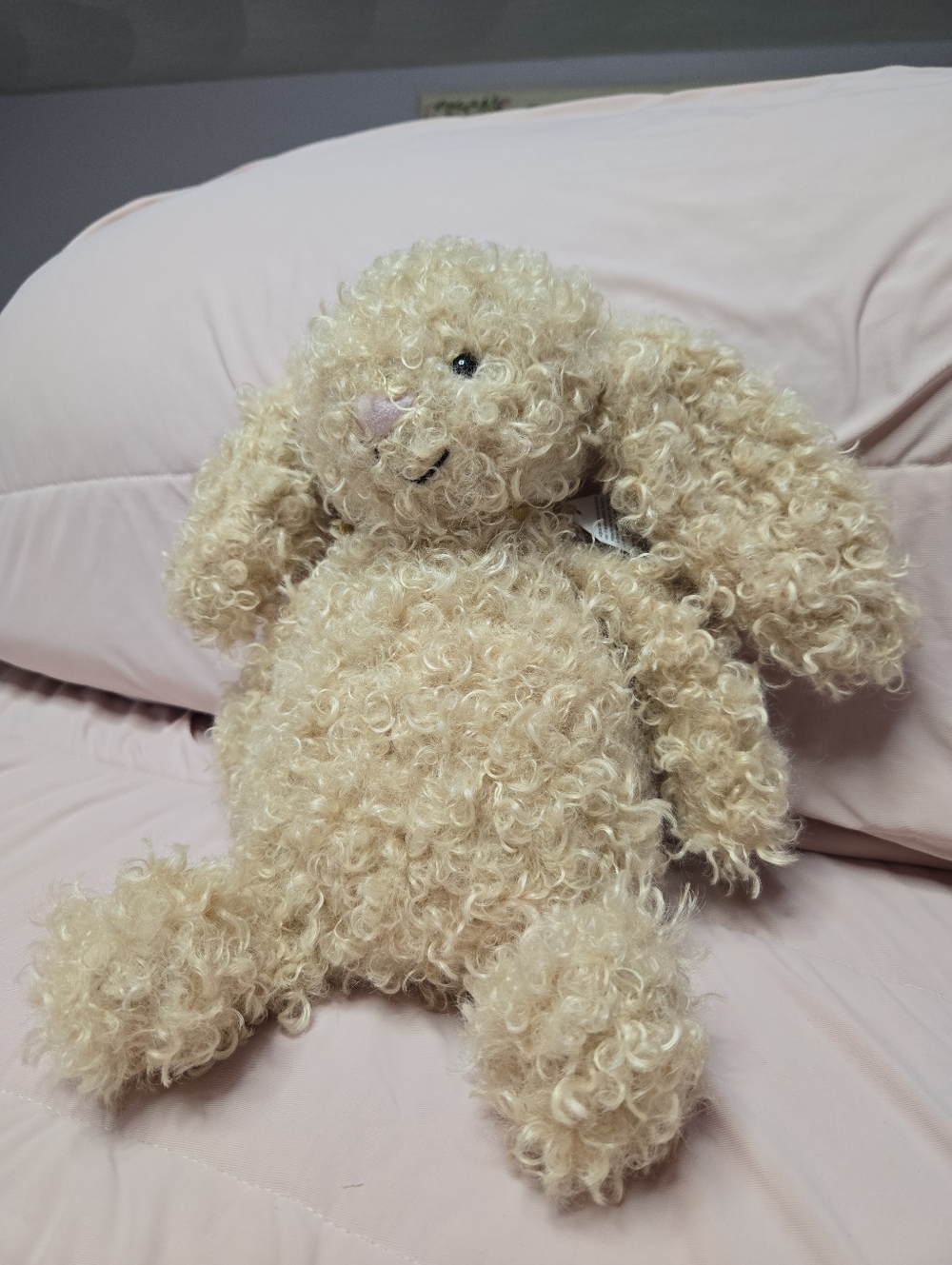 Jellycat Bashful Luxe Bunny Curly - Medium NWT Retired Rare - Picture 3 of 15